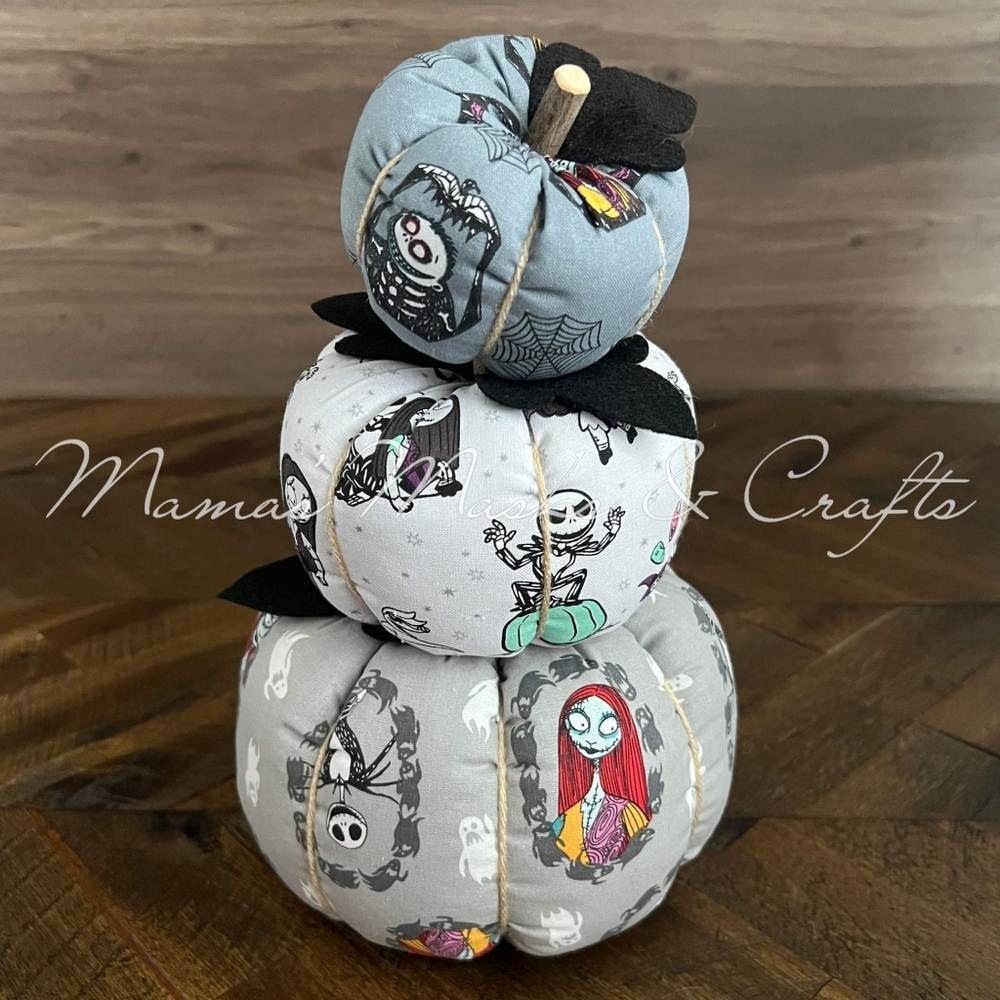 Nightmare Before Christmas Inspired Pumpkin Set (3) 🎃